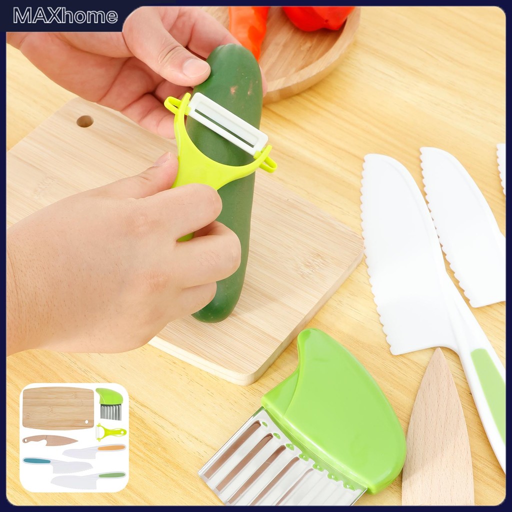 7ชิ้นเด็กทําอาหารตัดนํามาใช้ใหม่เด็กวัยหัดเดินตัดที่มีประสิทธิภาพทําอาหารตัดที่เชื่อถือได้เด็กปลอดภั