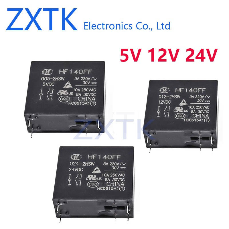 ใหม่ IC CHIP 2pcs HF รีเลย์ HF140FF-005-2HSW HF140FF-012-2HSW HF140FF-024-2HSW 5VDC 12VDC 24VDC 6PIN
