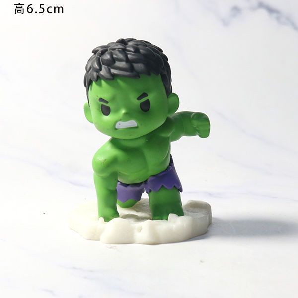 สินค้าจํานวนมากของแท้ Popmart Avengers Q Version Hulk Marvel Creative Character Doll Decorative
