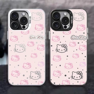 เคส IMD ชุบลายแมวคิตตี้สุดแฟชั่นเรียบง่ายเข้ากันได้กับ Vivo Y17s Y18 Y15 Y22 Y21 Y27 Y17 Y78 Y20 Y12i Y02 Y15s Y33s Y36