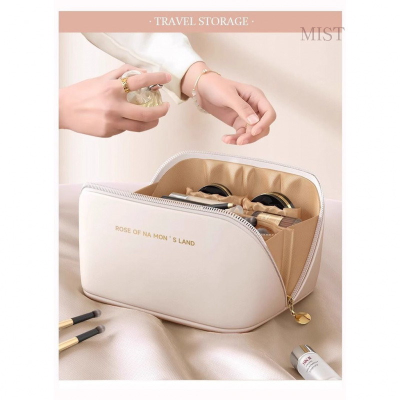 [MIST] Makeup Bag จุใหญ่ กันน้ำ ป้องกันคราบ เปิด180° สำหรับเดินทาง - รูปที่ 6