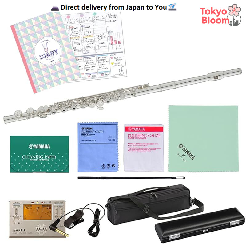 YAMAHA YFL-212 Flute Beginner Set with Tuner and Maintenance Kit Included- Japan Direct -

