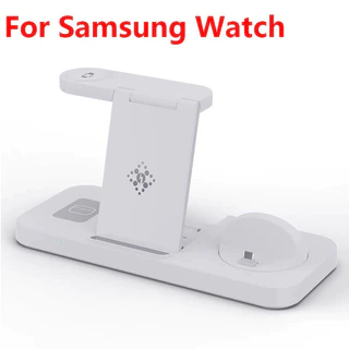 พับ 6 In 1 Wireless Charger สําหรับ Samsung S22 S21 S20 S10 หมายเหตุ Galaxy นาฬิกา 5 4 Active Buds Fast Charging Dock Station