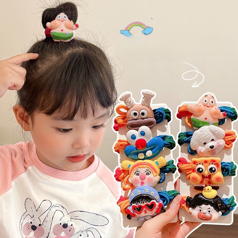 10 สีสาวหวานที่มีสีสัน Elestic Bowknot ผมผูกเชือก Scrunchies ยางผมหางม้าอุปกรณ์เสริมผม