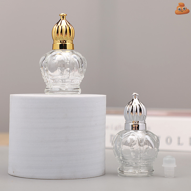 [LO] 15ml แก้วทอง Mini Vintage โปร่งใสตัวอย่างขวดเปล่าขวดขวดรีฟิลขวดหยด TH