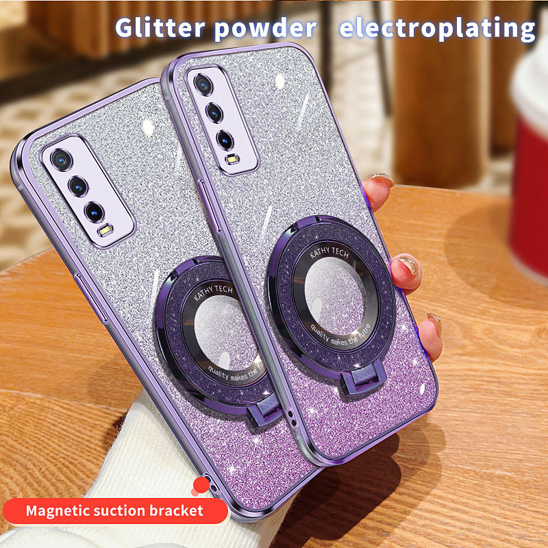 เคส Vivo Y20 Y20a Y20t Y20s Y20i Y21 Y21a Y21e Y21s Y21t Y22 Y22s Y27 Y28 Y30 Y30i Y50 Y33s Y33t Y35 Y36 4G 5G case รอบ ผู้ถือ เคสโทรศัพท์ กระพริบ วงเล็บ เคสมือถือ อ่อนนุ่ม เคสวีโว่ Y20