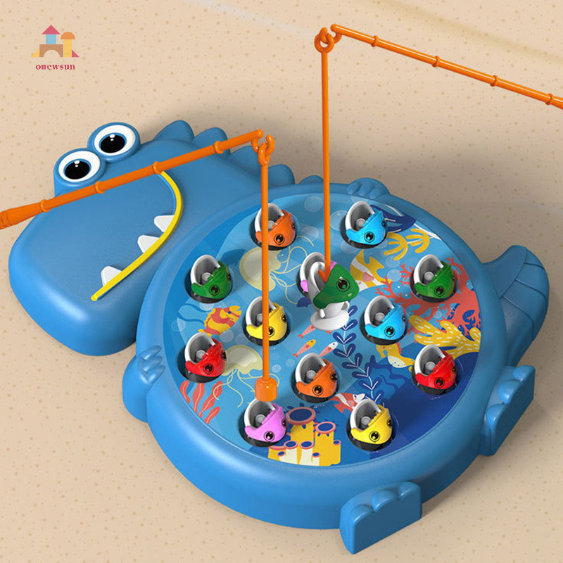 Onew เลียนแบบแม่เหล็กไดโนเสาร์ตกปลาแผ่นของเล่น Play Rod เกมของเล่นเด็กเด็ก Montessori พร้อม Rod เด็กของขวัญการศึกษา sun