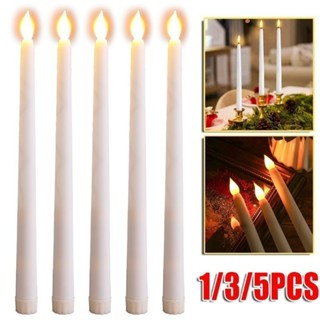 เทียนไร้ตําหนิ LED เสายาว/แท่งเทียนอิเล็กทรอนิกส์สีขาว/แบตเต…