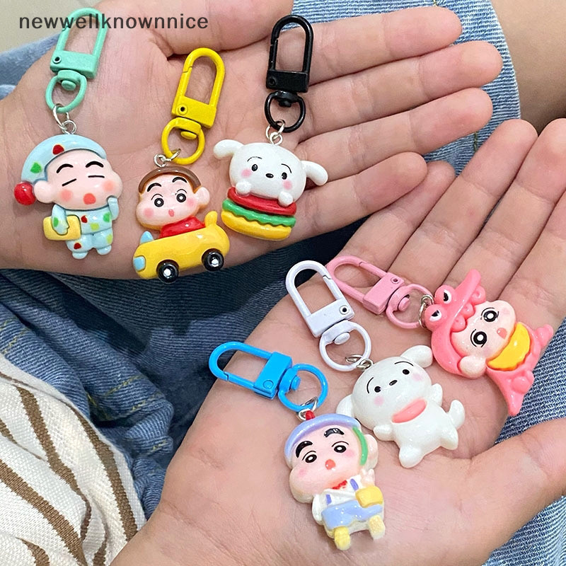 Newwellknownnice การ์ตูน Crayon Xiaoxin พวงกุญแจน่ารักญี่ปุ่นจี้ Key แหวนกระเป๋าเป้สะพายหลัง Ch กระเป๋าตกแต่งรถอุปกรณ์เสริม TH