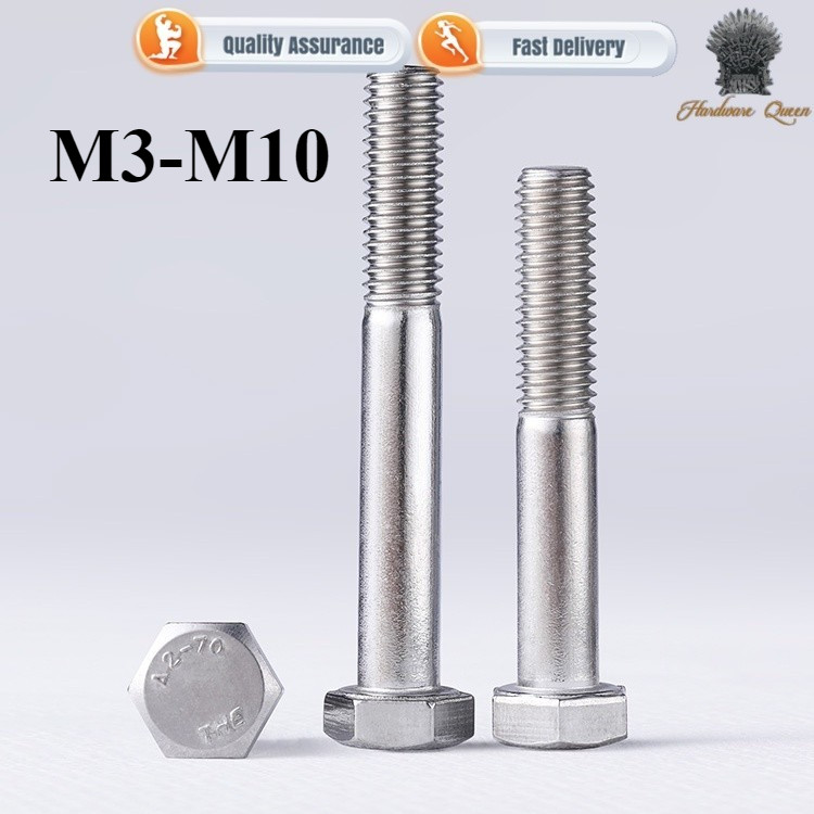[1QG4] 304 สแตนเลสสตีลครึ่งเกลียวขยายสกรูหกเหลี่ยมภายนอก M6/M8/M10