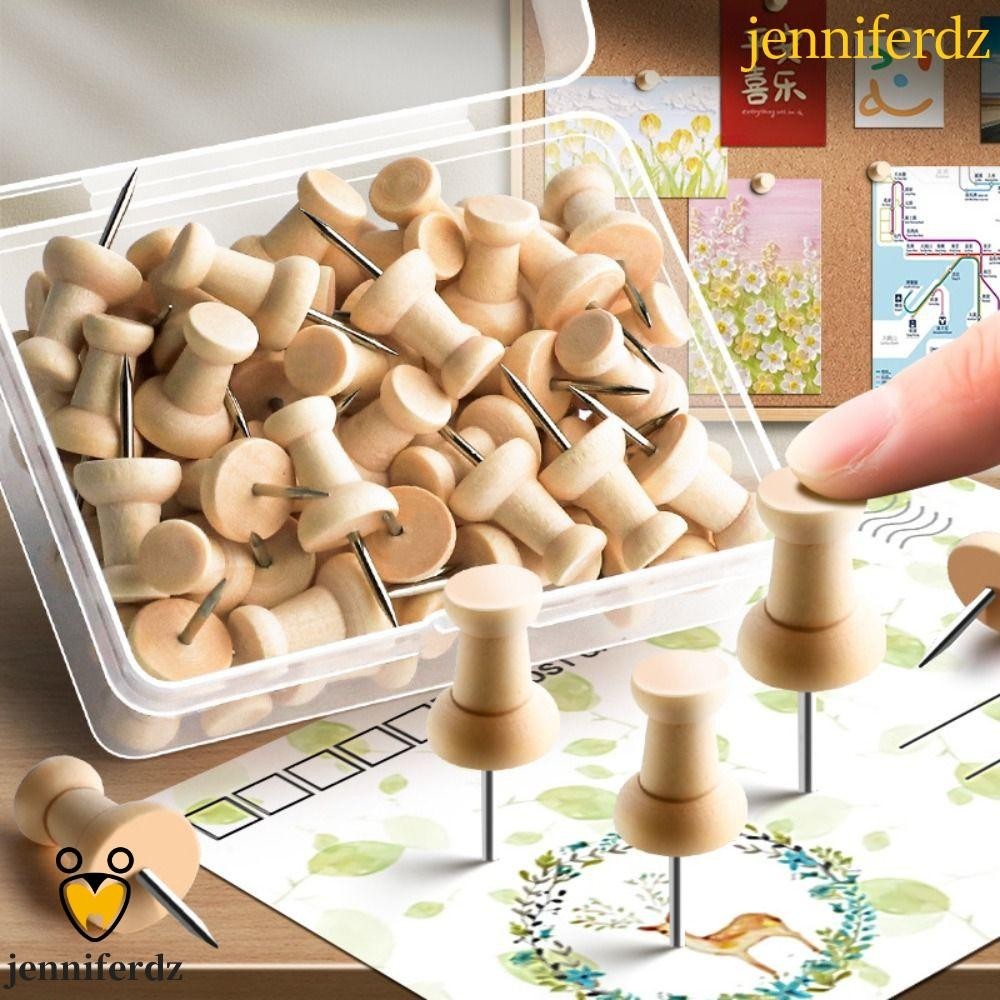 Jenniferdz หมุดพลาสติก สําหรับปักบอร์ด รูปภาพ 50 ชิ้น