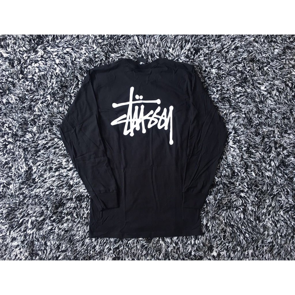 [คลังสินค้าพร้อม] St ** US ** SY Basic L/S Tee Classic Basic Logo Pure Cotton พิมพ์เสื้อยืดแขนยาวคู่