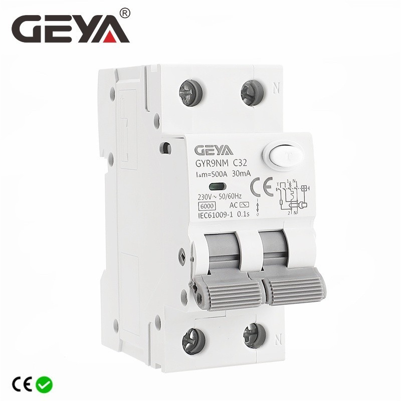 ✯GEYA GYR9NM AC Type RCBO 2P 4P Magnetic Circuit Breaker with Over Current and Leakage Protection Di