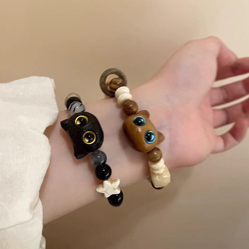 AA72 สร้อยข้อมือลูกปัดลูกแมว