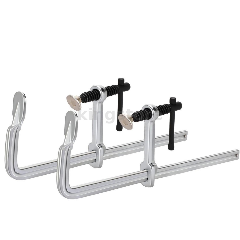 1/2pcs Light-Duty Drop เหล็กปลอม Bar Clamps ชุดอเนกประสงค์ F Clamps พร้อม Anti-Detachment Design สําหรับเชื่อมงานไม้งานโลหะ DIY หัตถกรรมขนาด 160x60 มม./300x60 มม.