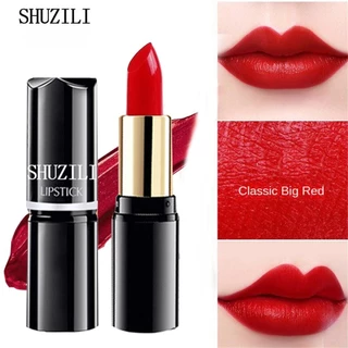 [พร้อมส่ง]Shuzili 12 สี Round Tube ลิปสติก Matte กันน้ํา Moisturizing Non-stick Cup Non-drying High Pigment Qi Field Red liptint