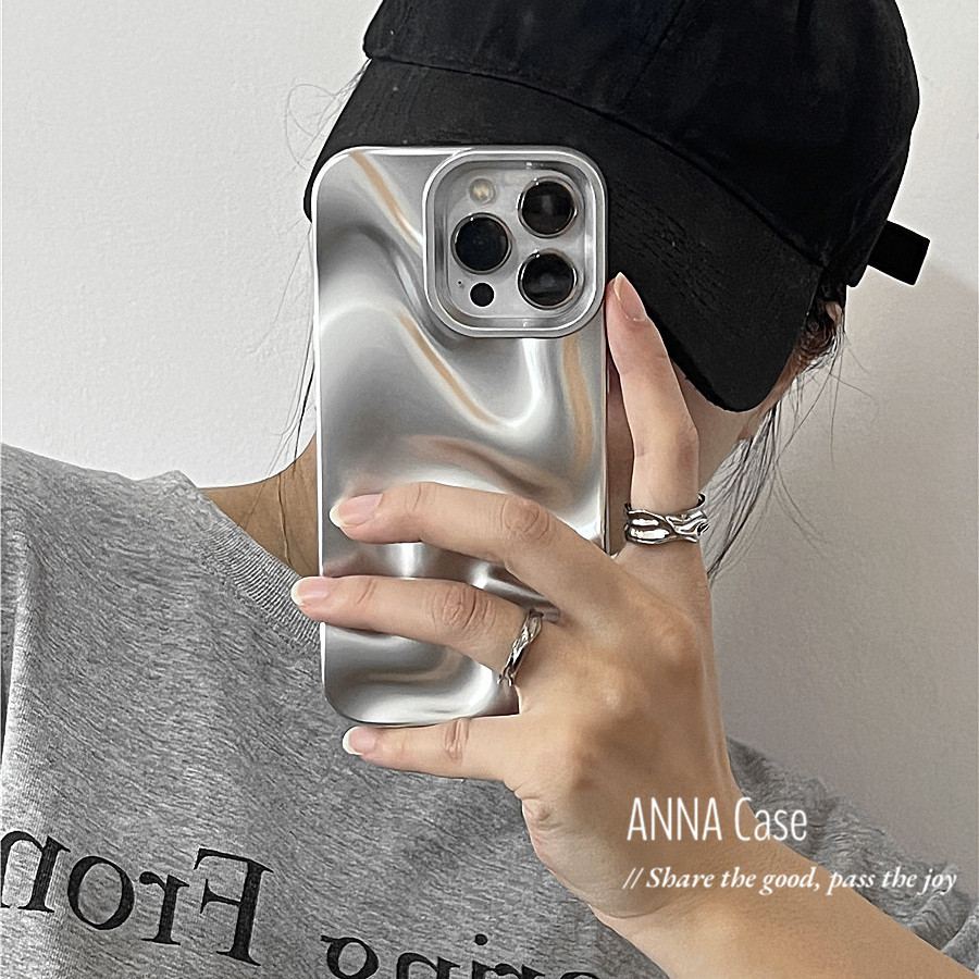 หรูหราสีทึบคลื่นผิดปกติซิลิโคนเคสโทรศัพท์สําหรับ ไอโฟน15 14 13 12 11 มือโปร สูงสุด ปลอกป้องกันการกระแทกกล้องป้องกันของเหลวป้องกันการหล่นนิ่มด้