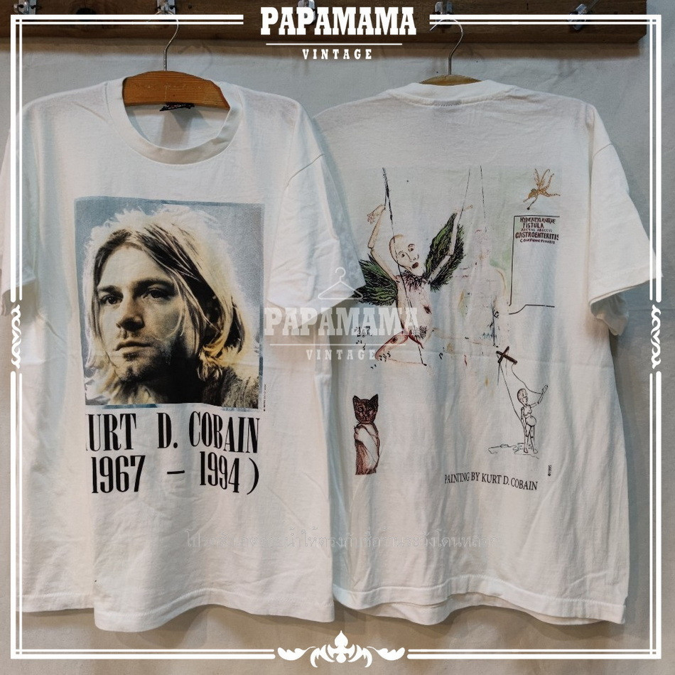 Nirvana Kurt D.cobain 1967-1994 เสื้อยืด ( แขนสั้น )