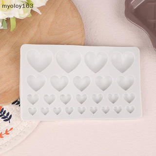 Myoloy 25 Cavity Love แม่พิมพ์ซิลิโคน DIY รูปหัวใจเค้กแม่พิมพ์ Pastry Fondant ช็อกโกแลตเค้กตกแต่งเครื่องมือเบเกอรี่อุปกรณ์เรซิ่น Mould TH