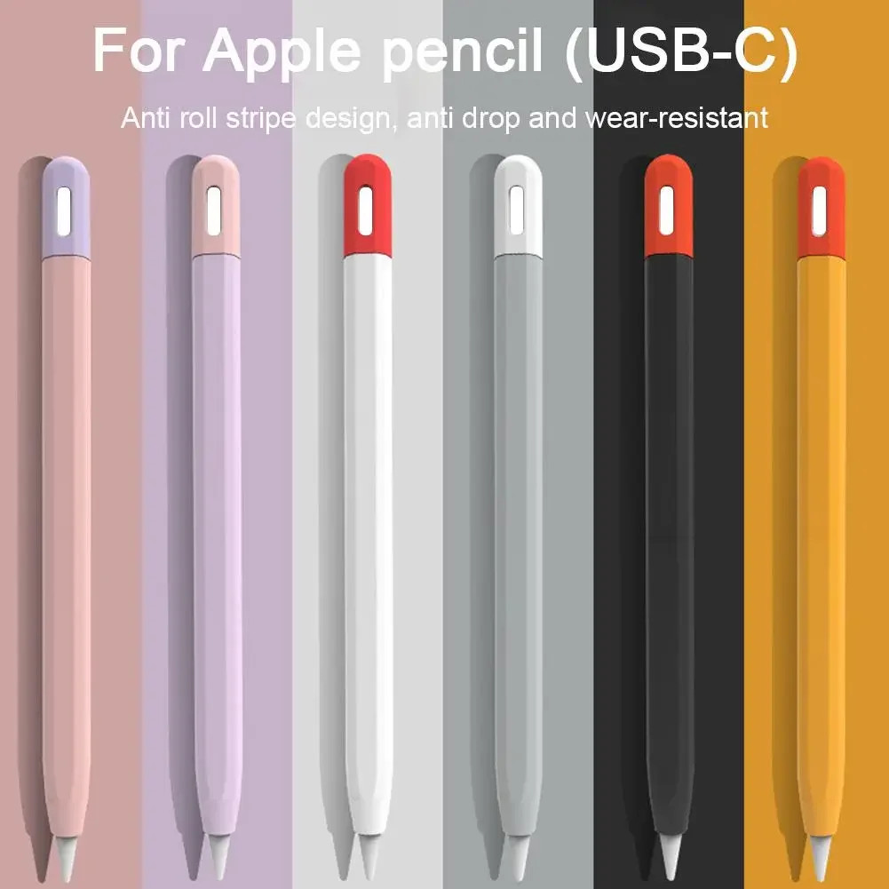 เคสซิลิโคนสําหรับ Apple Pencil 3 USB-C ฝาครอบป้องกันสําหรับ iPad ดินสอ Touch Pen Grip Holder Sleeve Portable Stylus Cover