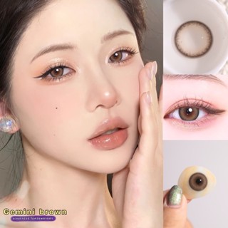 คอนแทคเลนส์(มินิ)🔥Gemini🔥(LuxzyLens) สี : Brown / Gray รายเด…