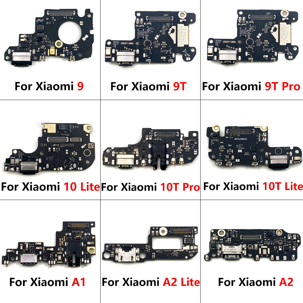 USB ชาร์จพอร์ตขั้วต่อ Flex Cable อะไหล่สําหรับ Xiaomi Mi 8 9 9T 10 10T Lite Pro A1 A2 Lite
