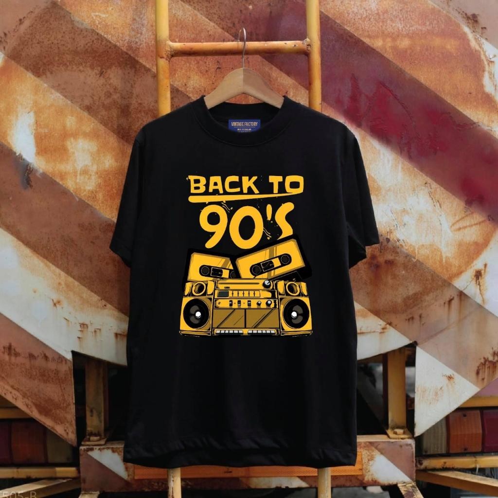 ผ้าฝ้าย 100% (พร้อมส่ง) เสื้อยืด BACK TO 90S - ผ้า