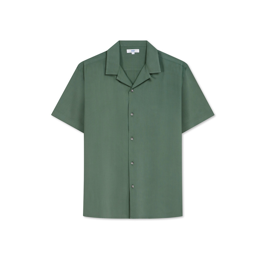 AIIZ (เอ ทู แซด) - เสื้อเชิ้ตผู้ชายแขนสั้นปกฮาวายผ้าเรยอน Men's Camp Collar Short Sleeve Shirts