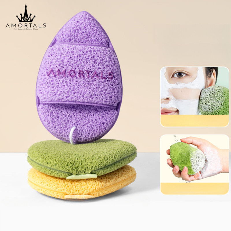 AMORTALS ฟองน้ําทําความสะอาดผิวหน้าชนิดถุงมือทําความสะอาดผิวหน้าอย่างล้ําลึก