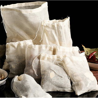 ถุงผ้าขาวบาง พร้อมเชือกรูด  มีให้เลือก10size ผ้าขาวบาง ถุงผ้…