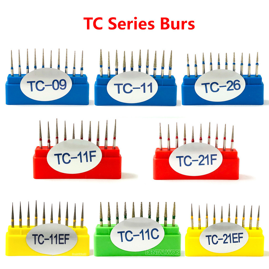 【ใหม่】ชุดทันตกรรมเพชร Burs FG 1.6 มม. TC Series 10 ชิ้น/กล่อง