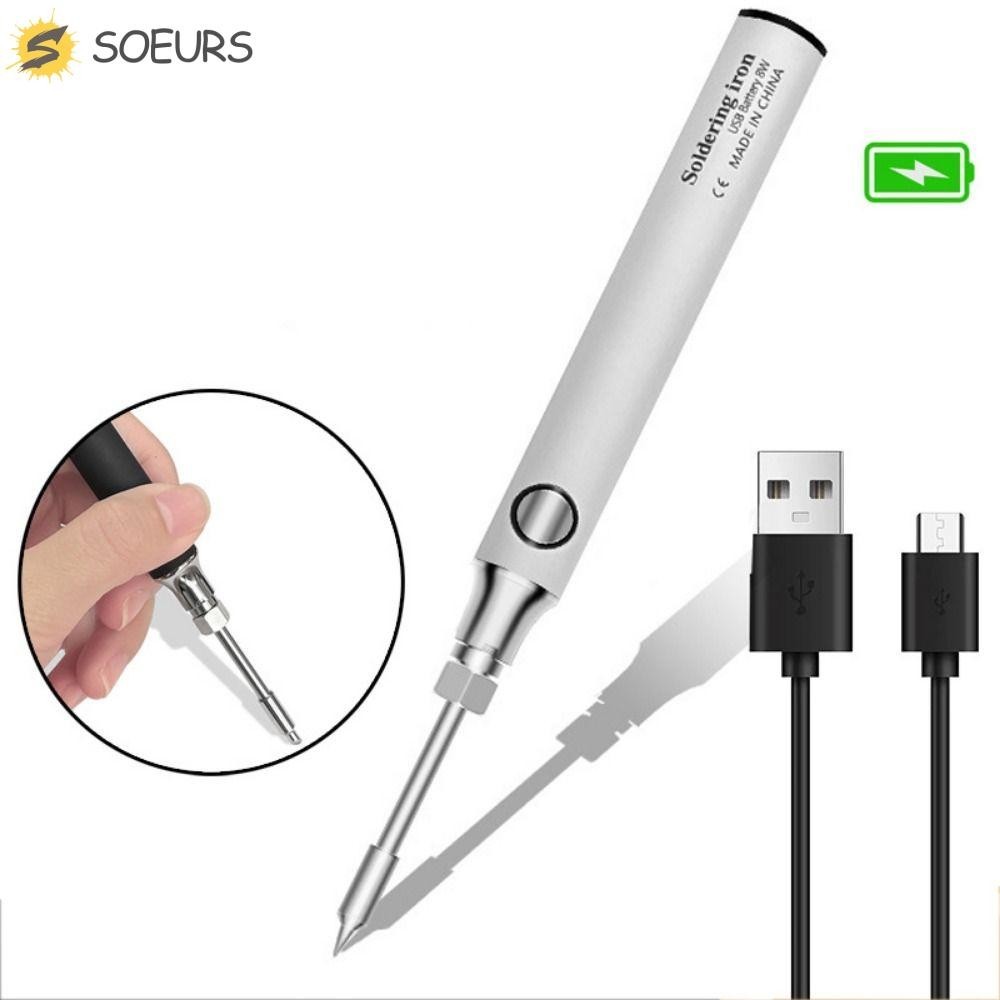 Soeurs ไร้สายชาร์จหัวแร้งไฟฟ้าแบบพกพา DIY Handwork USB หัวแร้งแบตเตอรี่เชื่อมซ่อมเครื่องมือ 5V 8W Solder ปากกา