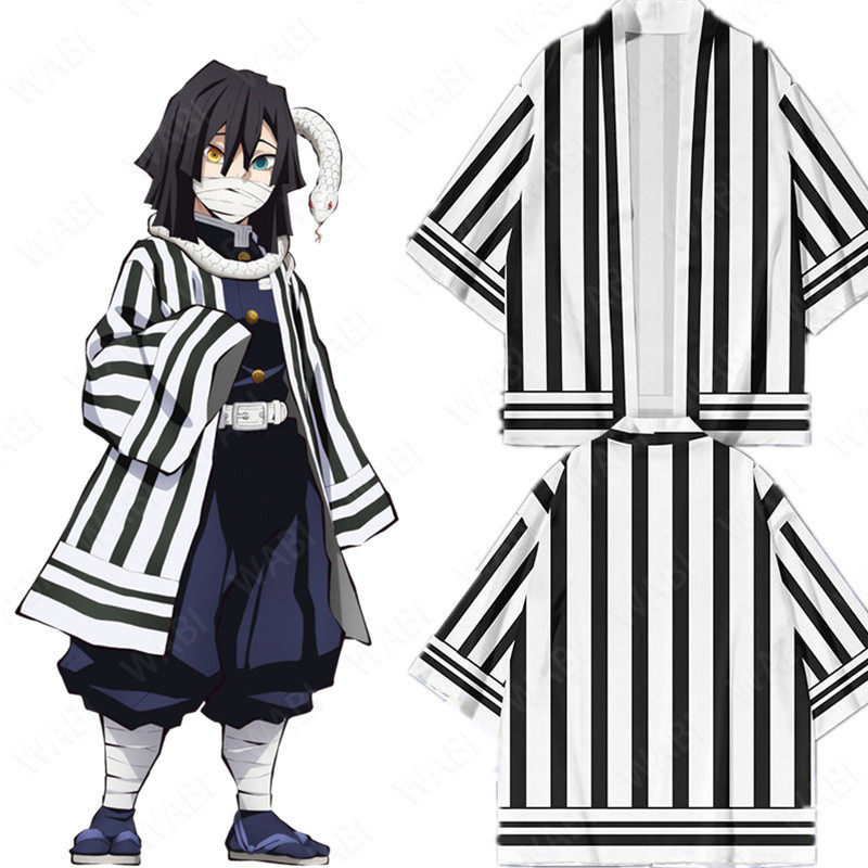 Demon Slayer Iguro Obanai 3D Printing Japanese Cosplay Kimono Haori