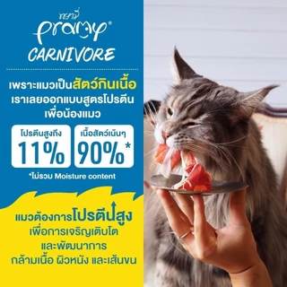 ((ยกโหล12ซอง))Pramy Carnivore พรามี่ อาหารเปียก คานิวอร์ กลูเตนฟรี เกรนฟรี ไม่เติมเกลือ ไม่มีน้ำตาล ขนาด 70g*12ซอง