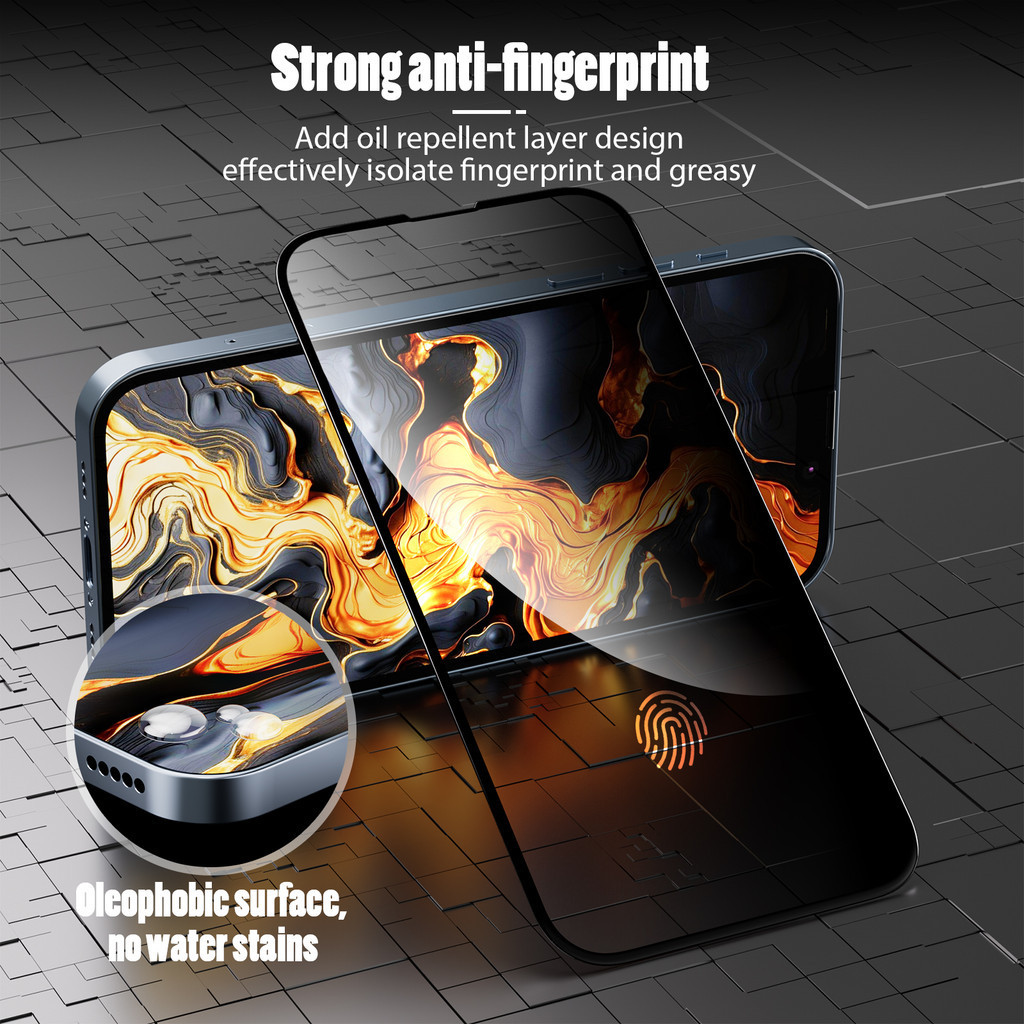 แอนตี้สปาย ฟิล์มกระจก สำหรับ OPPO A60 A79 A18 A38 A58 A17 A57 A74 A95 A5 A11 A15 A93 A52 A77 Reno 11F 8T 3 4 5 6 7 Pro - รูปที่ 2