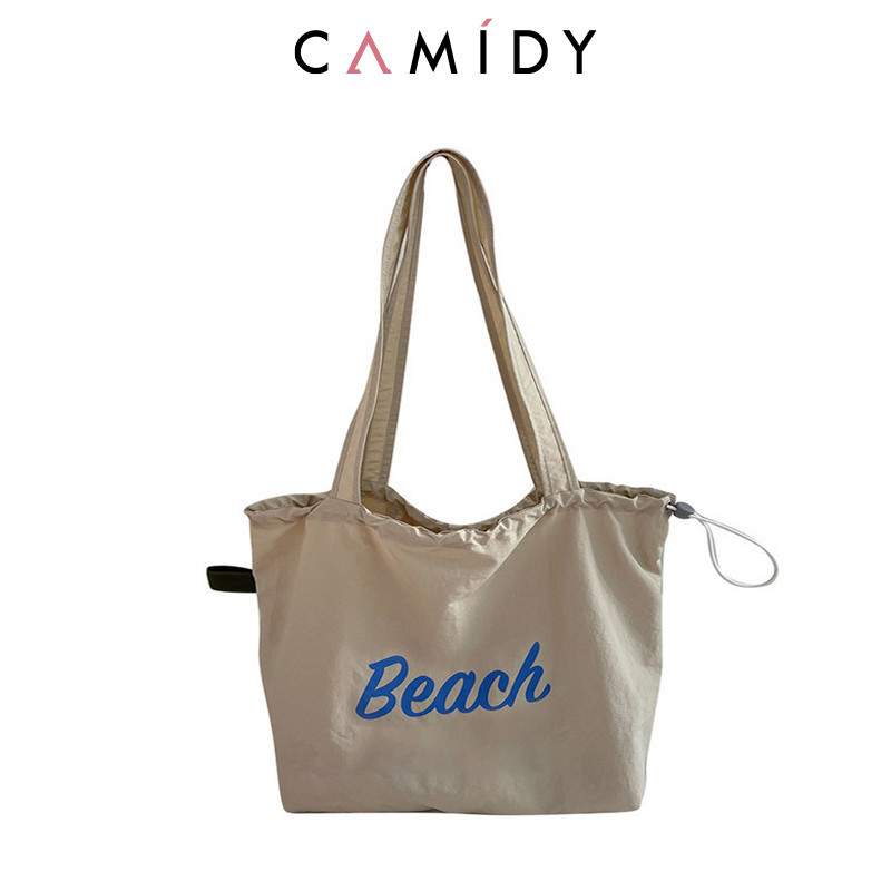 Camidy ใหม่กระเป๋าสะพายไหล่ลําลองแฟชั่นเรียบง่ายความจุขนาดใหญ่ Tote bag