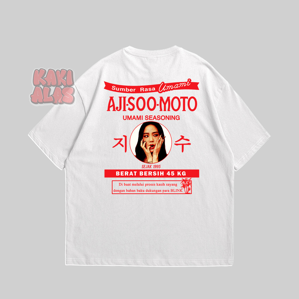 แขนสั้น T-Shirt Tshirt JISOO Kaos BLACKPINK AJISOOMOTO kpop สะดวกสบาย oversize