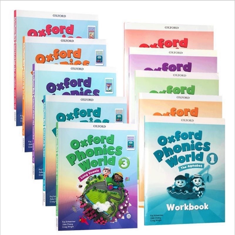 หนังสือ + แบบฝึกหัดภาษาอังกฤษ Oxford Phonics World อายุ 6-12 ปี 📒