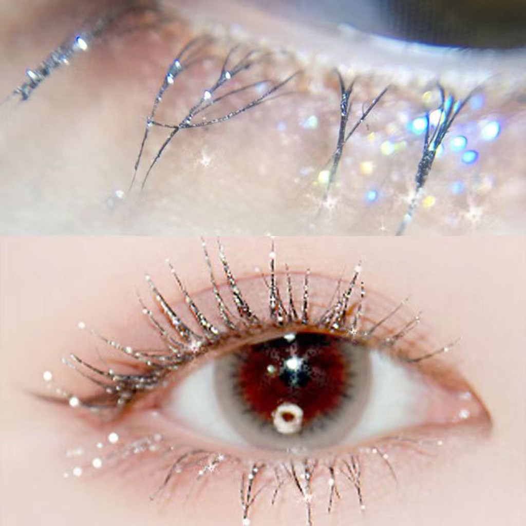 SHAQINUO มาสคาร่าเพชรแวววาวกันน้ำกันเหงื่อเป็นประกาย Galaxy Fairy Tears แห้งเร็วไม่เลอะง่าย