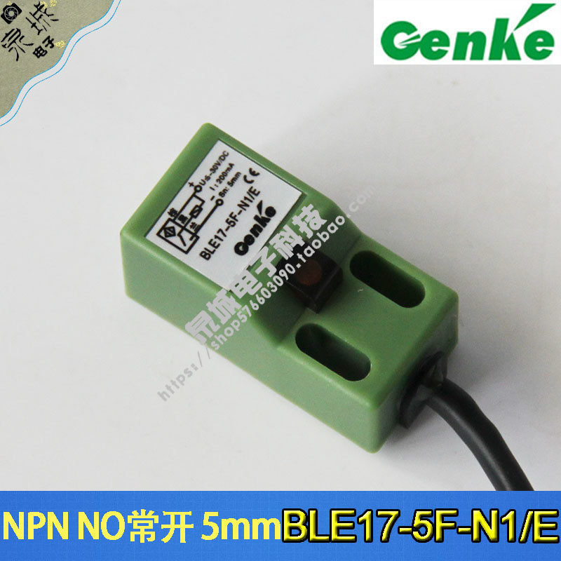Proximity Switch สามสาย NPN ปกติเปิด 5-30VDC/24VDC ระยะทาง 5 มม. BLE17-5F-N1/E genke