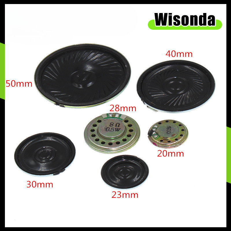 8r 0.5W Horn Loud ลําโพง Buzzer Ringer 20 มม.23 มม.28 มม.30 มม.40 มม.50 มม.8 โอห์ม 0.5W ลําโพงขนาดเล็ก