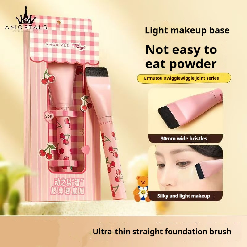 Amortals Ultra Thin Foundation Brush Amortals 尔木园艺超粉底刷 ง่ายต่อการทาแต่งหน้าแต่ไม่กินง่ายแป้ง Foundation Brush เครื่องมือแต่งหน้า