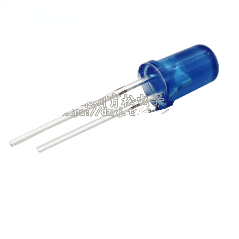 5 มม.ผมสีฟ้า Blue Highlight Luminous Tube LED Luminous Diode Plug-In LED โคมไฟลูกปัดโคมไฟสีฟ้าลูกปัด 5 มม.