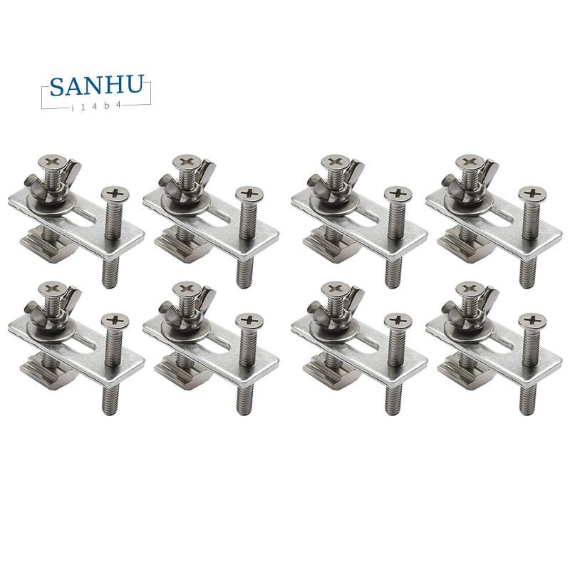 【sanhui14b4 】8PCS T-track Mini Hold Down Clamp Kit, ใช้งานร่วมกับ 3018-PRO/3018-MX3/3018-PROVer CNC 