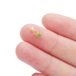 St. kunkka 3.5 มม.ดาวห้าแฉก AB เลื่อมที่มีสีสัน Macaron Magic สี Glitter ครีมกาวทําด้วยมือ DIY วัสดุแต่งเล็บอีพ็อกซี่ตกแต่ง