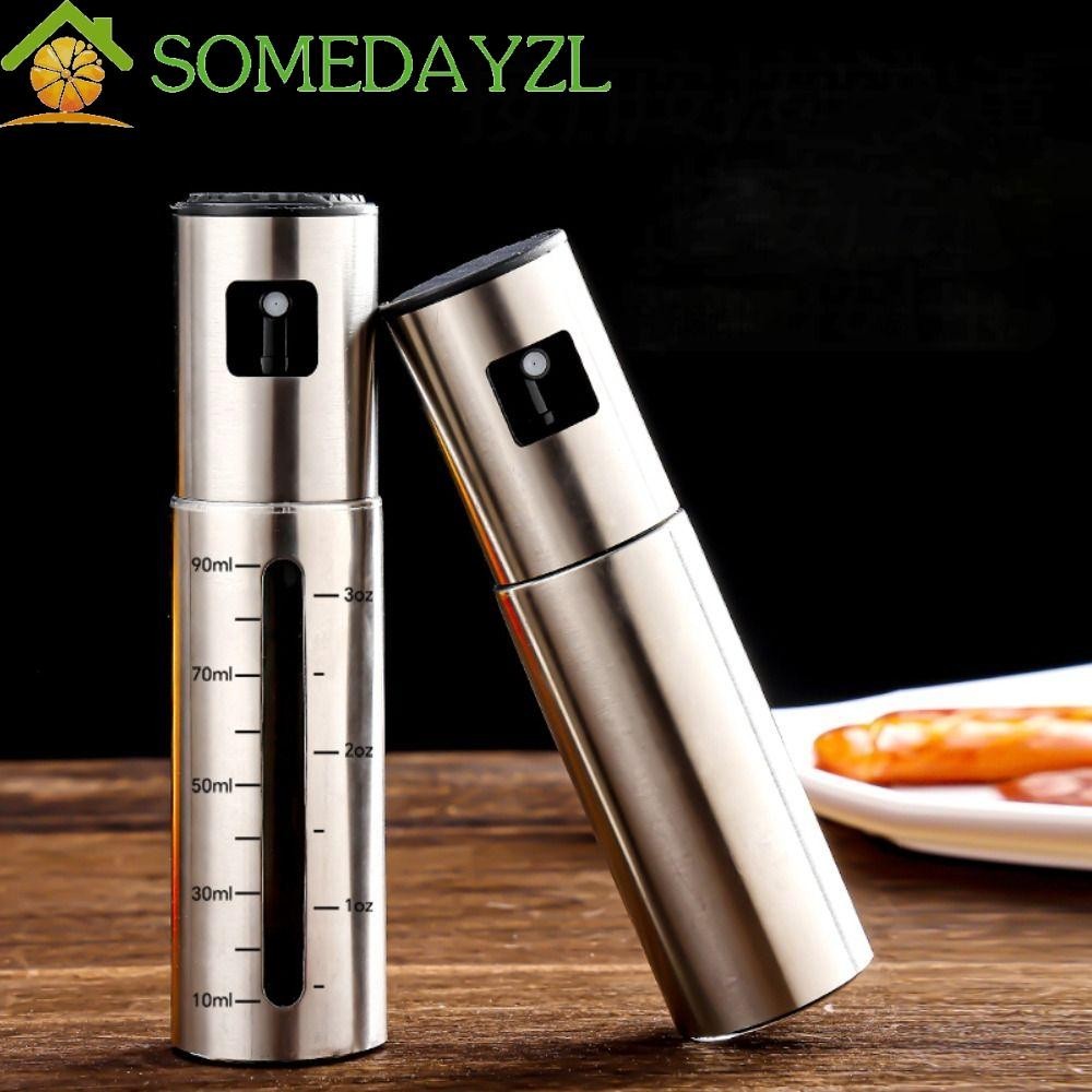Somedayzl ขวดสเปรย์น้ํามัน, Non-Stick 100ml Olive Oil Sprayer, BBQ Mist Spray Design Multi-Purpose Adjustable Oil Control Kitchen Press Spray Bottle Soy Sauce