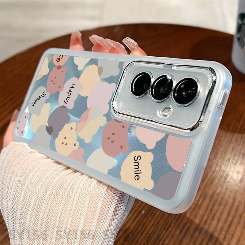 เคสSamsung A56 A55 A36 A17 A57 A37 A07 A26 A54 A16 A35 A34 A33 A06 A05s A53 A73 A25 A52 5G เคสโทรศัพท์พร้อมตัวป้องกันกล้องกันกระแทกเคสใสหรูหราออกแบบใหม่