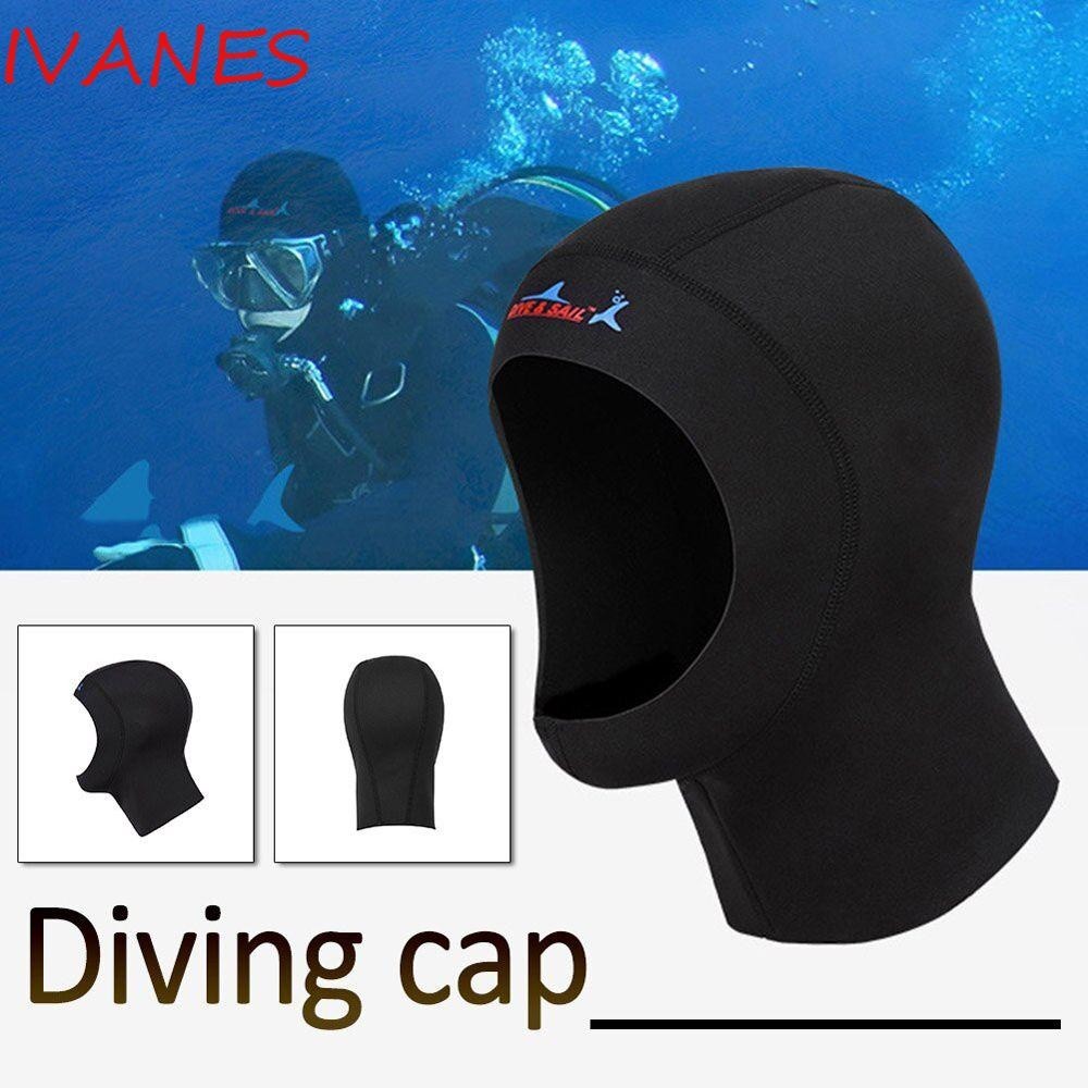 IVANES 1mm Diving Facial protection Warm Diving Cap Snorkeling Equipment Winter Shoulder Neck Cover 