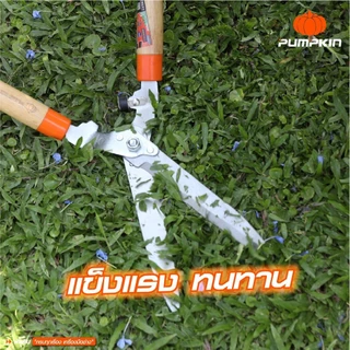 PUMPKIN กรรไกรตัดหญ้าด้ามไม้ กรรไกรตัดเเต่งกิ่ง ขนาด 24 นิ้ว ใบตรง ใบหยัก PTT-HS600WS/33582/33583