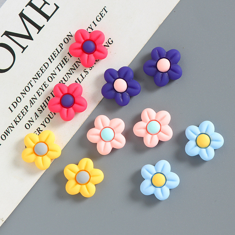 [MEET] 1 PC กาวเรซินขนาดเล็กห้ากลีบดอกไม้ขนาดเล็กตกแต่งโทรศัพท์มือถือ Handmade mini diy อุปกรณ์เสริมสุ่มเรือ